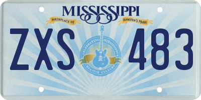 MS license plate ZXS483