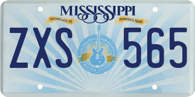 MS license plate ZXS565