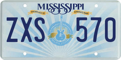 MS license plate ZXS570