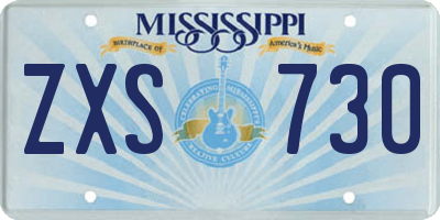 MS license plate ZXS730