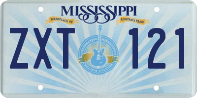 MS license plate ZXT121