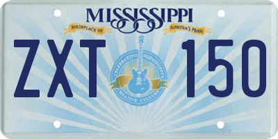 MS license plate ZXT150