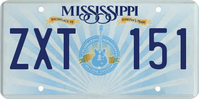 MS license plate ZXT151