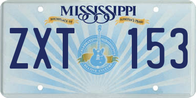 MS license plate ZXT153