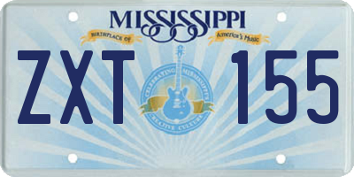 MS license plate ZXT155