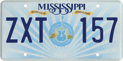 MS license plate ZXT157