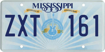 MS license plate ZXT161