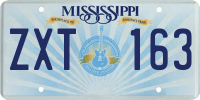 MS license plate ZXT163