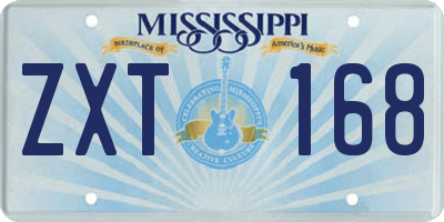 MS license plate ZXT168