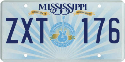 MS license plate ZXT176