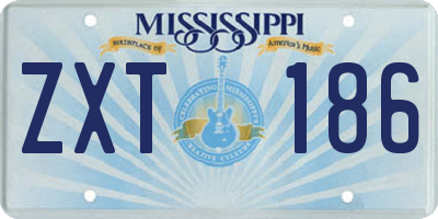 MS license plate ZXT186