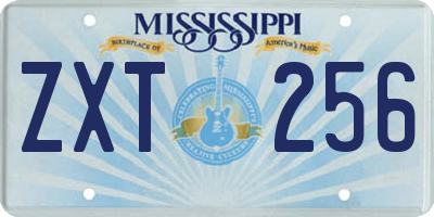 MS license plate ZXT256