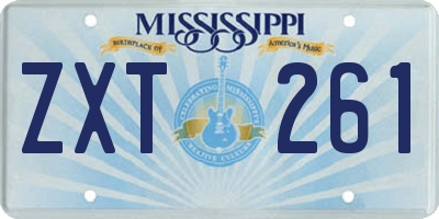 MS license plate ZXT261