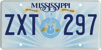 MS license plate ZXT297