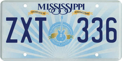 MS license plate ZXT336