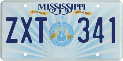MS license plate ZXT341