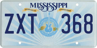 MS license plate ZXT368