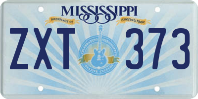 MS license plate ZXT373