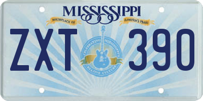 MS license plate ZXT390