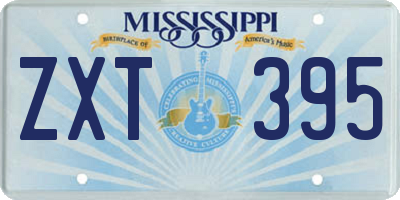 MS license plate ZXT395