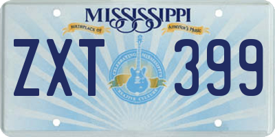 MS license plate ZXT399