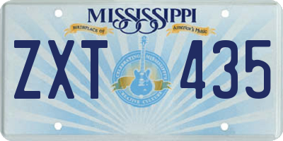 MS license plate ZXT435