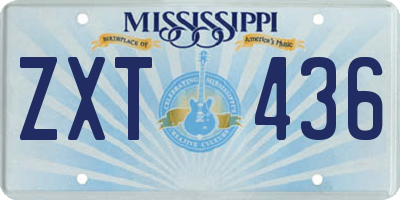 MS license plate ZXT436