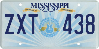 MS license plate ZXT438