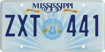 MS license plate ZXT441