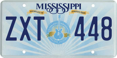 MS license plate ZXT448