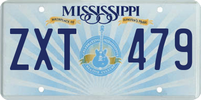 MS license plate ZXT479