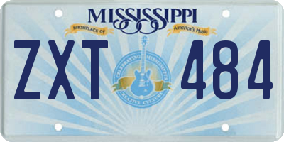 MS license plate ZXT484