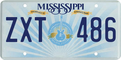 MS license plate ZXT486