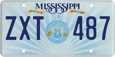 MS license plate ZXT487