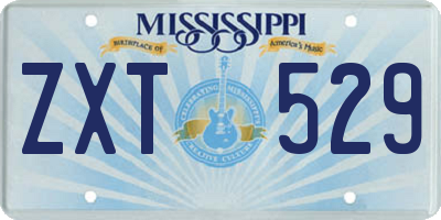 MS license plate ZXT529