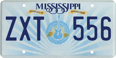 MS license plate ZXT556