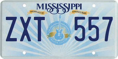 MS license plate ZXT557