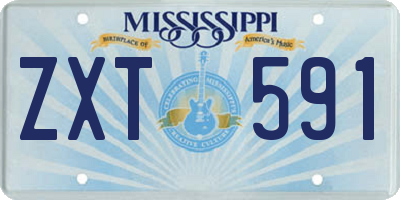 MS license plate ZXT591