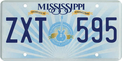 MS license plate ZXT595
