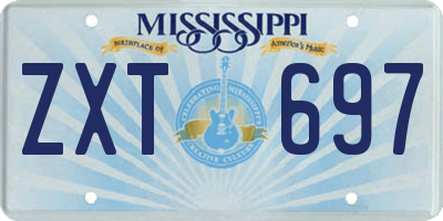 MS license plate ZXT697