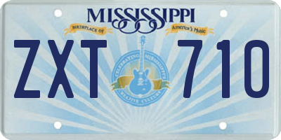 MS license plate ZXT710