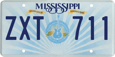 MS license plate ZXT711