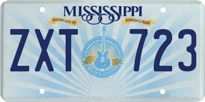 MS license plate ZXT723
