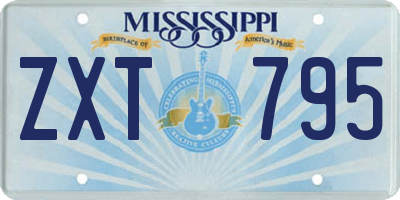 MS license plate ZXT795