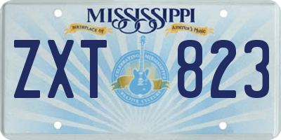 MS license plate ZXT823