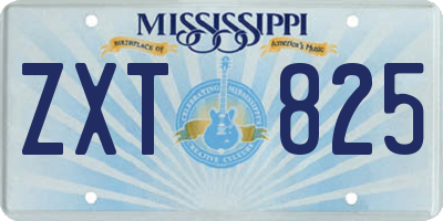 MS license plate ZXT825