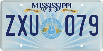 MS license plate ZXU079
