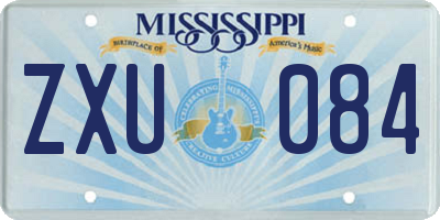 MS license plate ZXU084