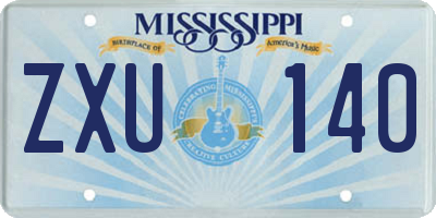 MS license plate ZXU140