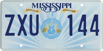 MS license plate ZXU144